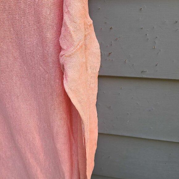 Eileen Fisher Coral Linen Tunic High Low Top size Medium - Picture 6 of 9